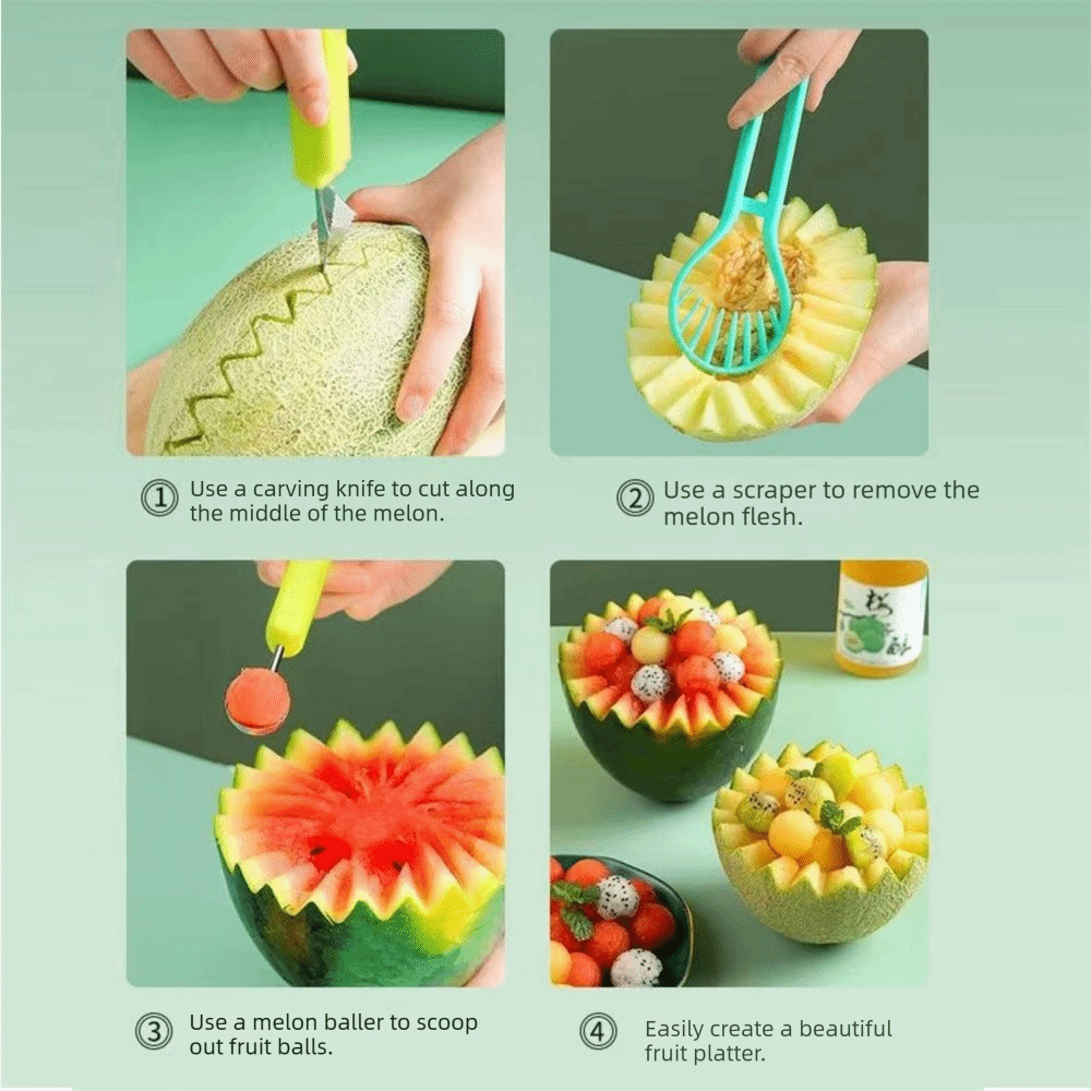 Avocado Slicer Tool - أداة سهلة التنظيف 3 في 1