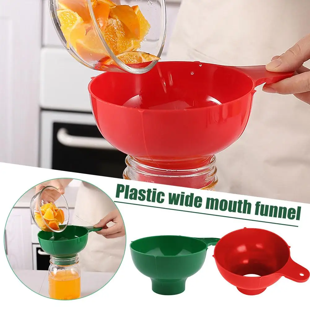 Kitchen Gadgets New - قمع بلاستيكي جديد معلب واسع الفم