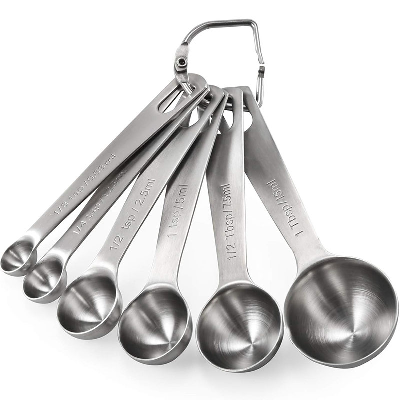 Kitchen Gadgets For Cooking - 6 قطعة مجموعة ملاعق قياس الفولاذ