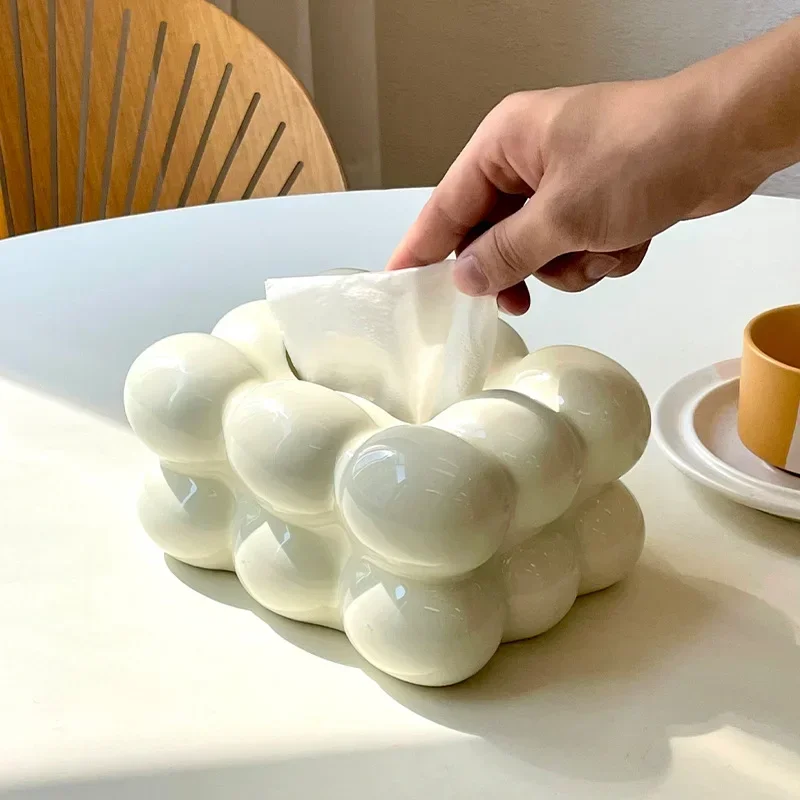 Kitchen Room Gadgets - صندوق مناديل فاخر من السيراميك مناسب