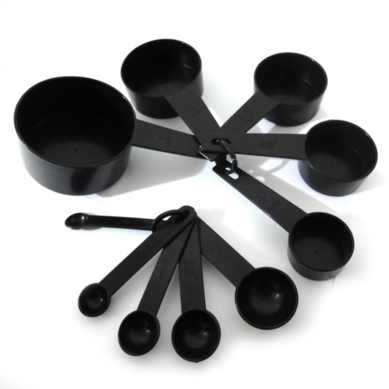 Kitchen Gadgets Small - 10 قطعة مجموعة سوداء من البلاستيك
