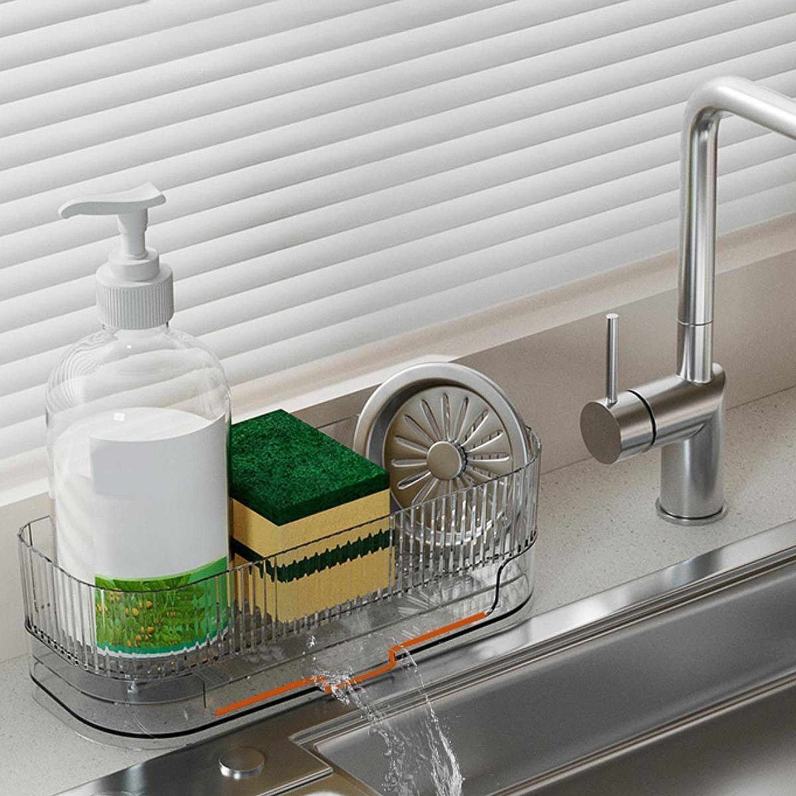 منظم حوض المطبخ، مع صينية تصري - مراجعة Kitchen Room Gadgets وسعره