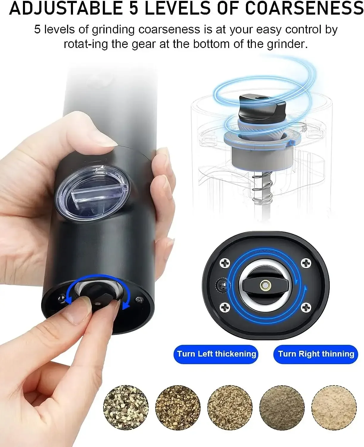 مطحنة ملح وفلفل كهربائية مع خش - مراجعة Kitchen Gadgets For Cooking وسعره
